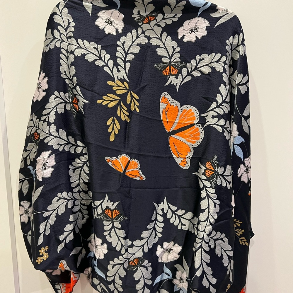 Ted Baker Sennata sandalwood silk cape scarf